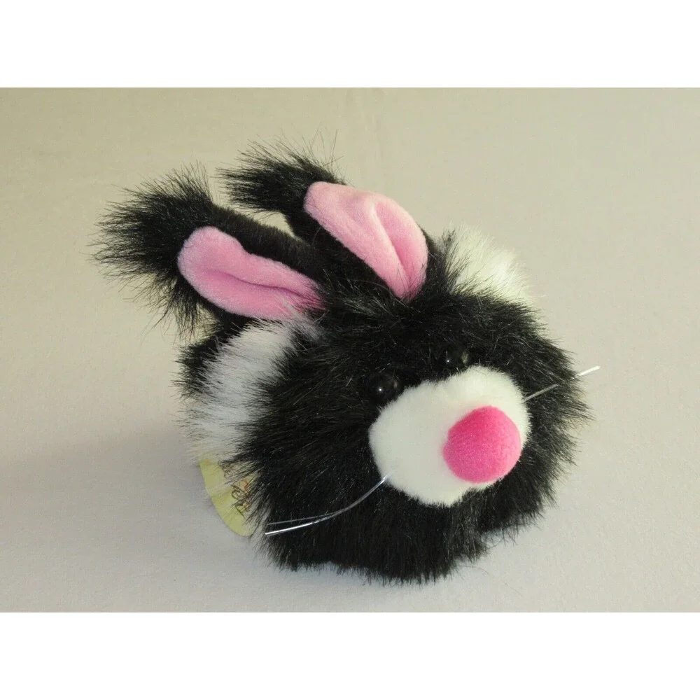 Bestever Hareballs Bunny Rabbit Black White Stuffed Plush Toy Babylaughter 6
